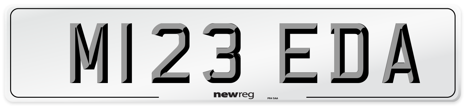 M123 EDA Number Plate from New Reg